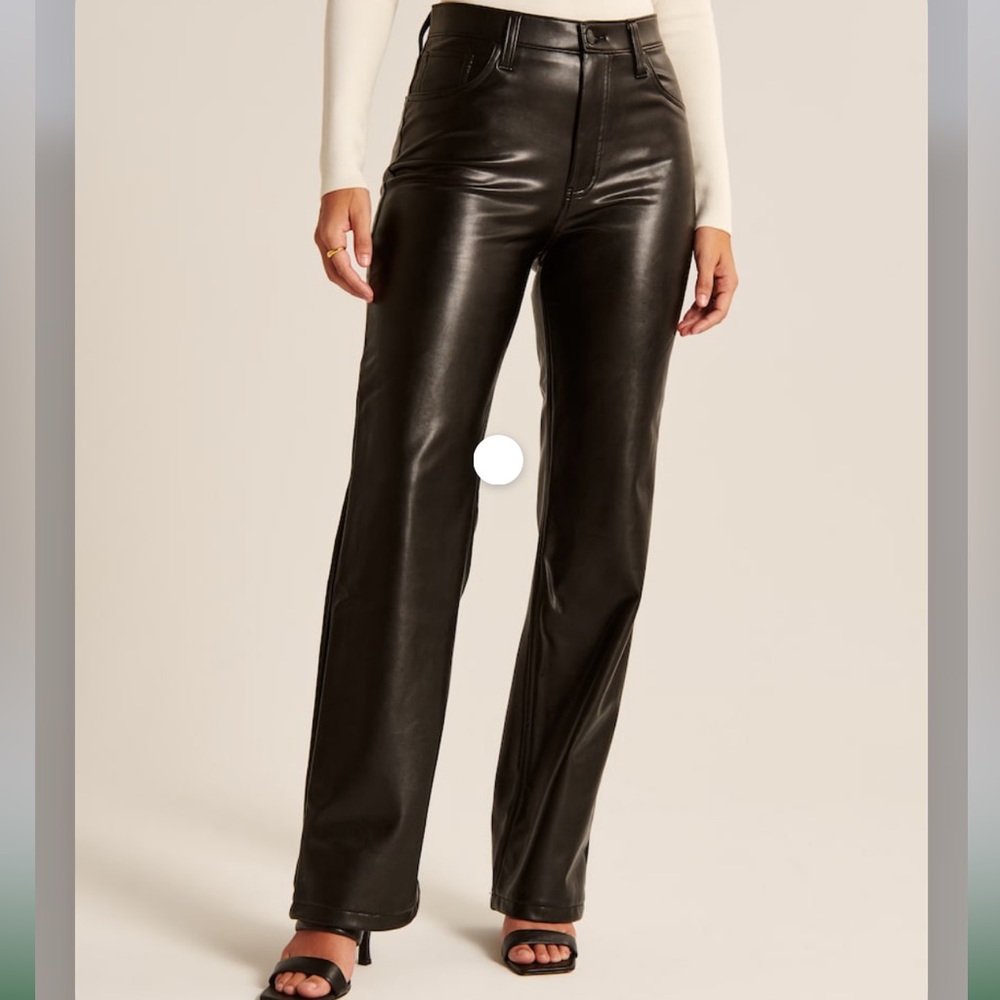 Women's Curve Love Vegan Leather 90s Relaxed Pants